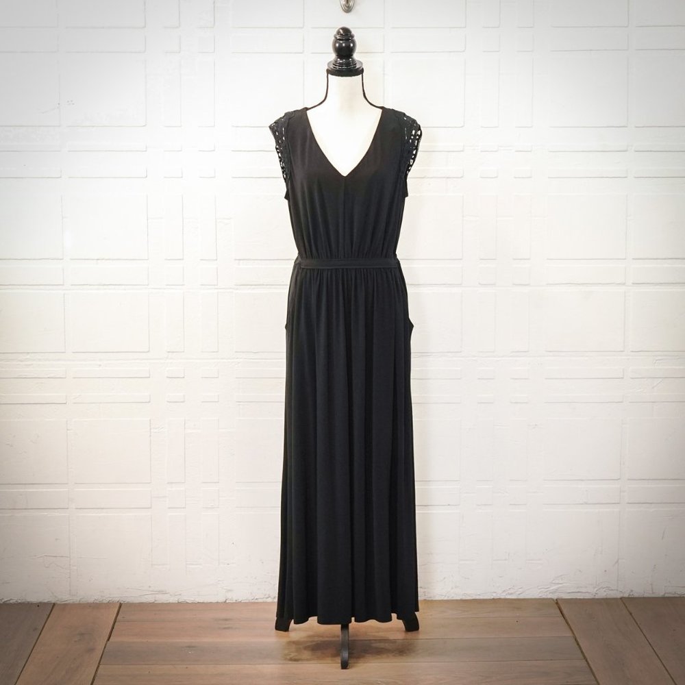 Lane Bryant Crochet Cap Sleeve V-Neck Dress, 14/16